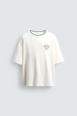CONTRAST PRINT T-SHIRT - Zara фото 7