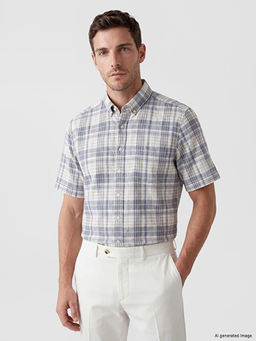 Regular Fit Ekose Poplin Erkek G?mlek