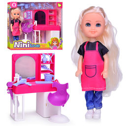 Кукла с аксессуарами "Парикмахер" в коробке