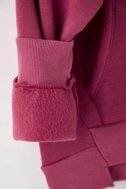 Teen Antrasit Kal?n Ici Polarl? Kapusonlu Cepli Asimetrik Orme Sweatshirt TWOAW26SW00113 - Trendyolmilla фото 9