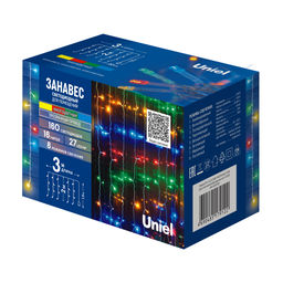 ULD-C3020-160/DTA MULTI IP20 Занавес светодиодный, 3х2м. 160 светодиодов. Разноцветный свет. Провод прозрачный. TM Uniel - Volpe фото 14