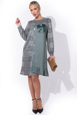 Платье Адель (клетка изумруд) - Эльза фото 9