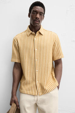 STRIPED TEXTURED SHIRT - Zara фото 5