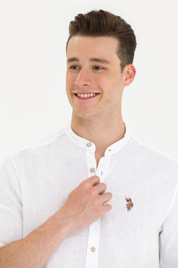 U. S. Polo Assn / Мужская белая рубашка с длинным рукавом - U.s. polo assn фото 2