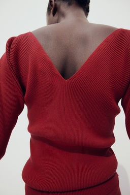 Top en punto de canale con escote en V - H&m фото 5