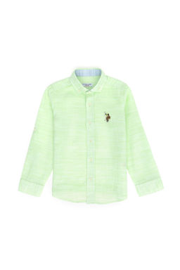 U. S. Polo Assn Неоново-желтая рубашка с длинным рукавом для мальчика - U.s. polo assn фото 6
