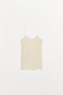 ZW COLLECTION LACE-TRIMMED CAMISOLE TOP - Zara фото 4