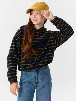 Худи для девочек синее в полоску - Mark formelle фото 6