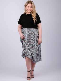 Платье Виттория, вискоза/кулирка До 60 размера - Малина фото 73