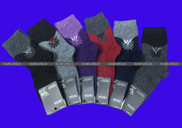 Цена за 12 пар. Термоноски женские кашемир Снежинка 37-41 (фактически 37-41) - For you фото 2