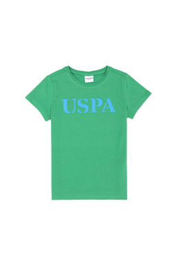 Детская зеленая базовая футболка с круглым вырезом - U.s. polo assn фото 7