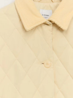 Куртка стёганая с вельветовым воротником / Zarina  фото 4