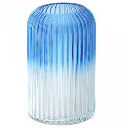 Ваза для цветов стеклянная "Харви-Бей-3" 1,25л, д11,5см, h20см, средняя, текстурная (Россия)