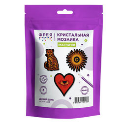 Кристальная (алмазная) мозаика ФРЕЯ ALVM-306 набор магнитов Дикий шик 9.5 х 9.5 см