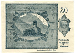 Банкнота 20 геллеров 1920 года Австрия Санкт-Никола на Дунае (нотгельд)