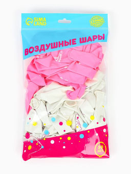 Воздушный шар латексный 12" «Милый котик», набор 50 шт.