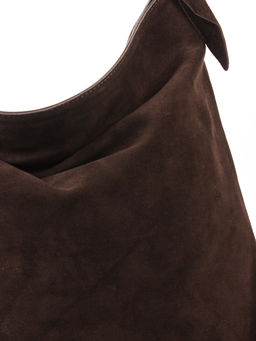 LACCOMA сумка M1048-коричневый натуральная замша хлопок  фото 3