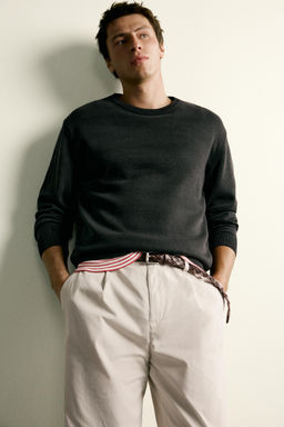 PANTAL?N CHINO STRAIGHT FIT PLIEGUES / Crudo - Zara фото 6