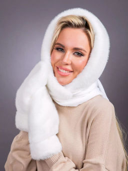 Варежки экомех белые