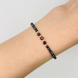 Браслет из Шпинели и Граната (Пироп) 18,5 см +