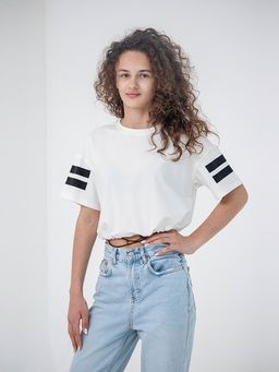 CRB wear/CSJG 63132-21-322 Футболка для девочки,экрю/Ex.Cherubino