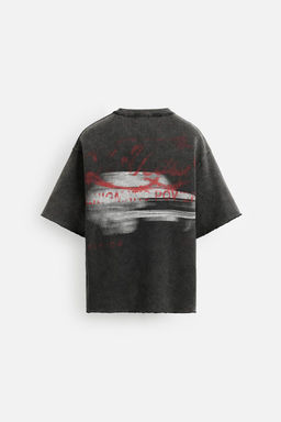 CONTRAST PRINT KNIT T-SHIRT - Zara фото 9