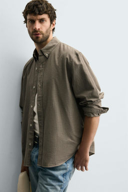 REGULAR FIT CHECK SHIRT - Zara фото 5