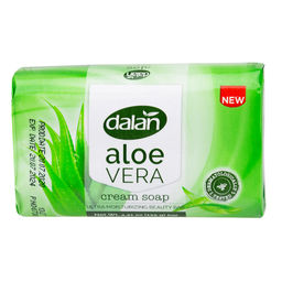 Цена за 6 шт. Мыло-крем туалетное твердое Dalan 125г, Алое Вера (Турция)