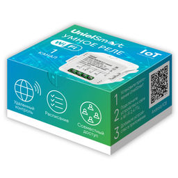 UCH-A301 1C/WF WHITE Умное реле Wi-Fi. 1 канал. 100-240В. 16А. 3500Вт. 300Вт для светодиодов. Встраиваемое. Голосовое управление+приложение UnielSmart. TM Uniel
