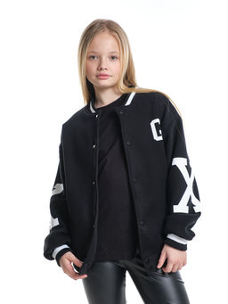 Бомбер (куртка) 33-7594 черный - Mini maxi фото 9