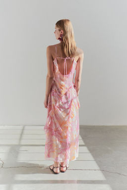 TRENDYOLMILLA Limited Edition Pembe F?rf?rl? Maxi Dokuma Elbise TWOSS25EL00517  фото 2