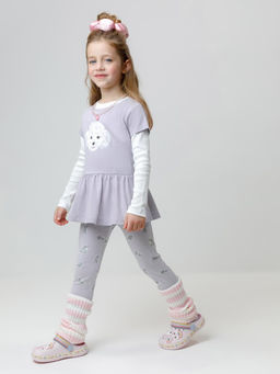 КР 4074/сиреневый 3710 Н090 к647 брюки (лосины) для дев