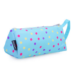 Пенал "Candy Cat" 21x8,5x8,5 см, треугольный для 70 предметов, плотный износостойкий текстиль, на молнии, с ручкой, наружный объемный карман на молнии с плавающей перегородкой, каучуковая аппликация