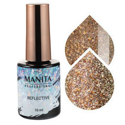 Manita Professional Гель-лак для ногтей светоотражающий с хлопьями юки / Multichrome Reflective №03, 10 мл MP101123  фото 2