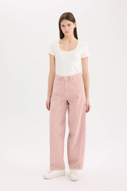 Coool Baggy Fit Y?kamal? Normal Bel Gabardin Pantolon - Defacto фото 3