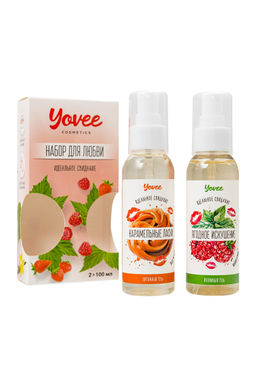 Набор гелей-смазок Yovee для любви (721009+721013), вкусовые (малина/мята+карамель), 2х100 мл