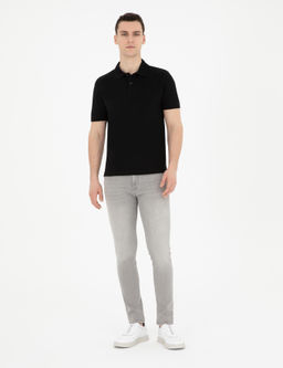 Siyah Slim Fit Basic Ti__rt