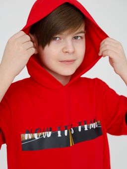 Футболка с капюшоном JUNIOR, красная