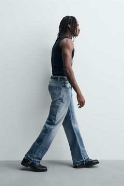 RIPPED FLARE FIT JEANS - Zara фото 9