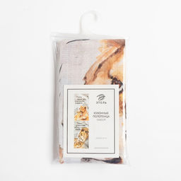 Набор кухонных полотенец Этель Семейство кошачьих 40х73см - 2 шт, 100% хлопок, вафля 160 г/м2  фото 7