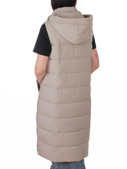 817 BEIGE Жилет утепленный зимний женский (150 гр. холлофайбер)