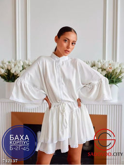 Женское платье с отделкой кружевом - Bruno фото 2