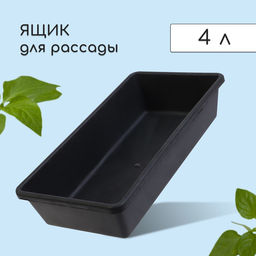 Ящик для рассады, 40×20×10 см, 4 л, пластик, МИКС
