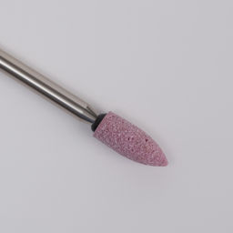 Цена за 2 шт. Фреза корундовая для маникюра «Конус скруглённый», средняя жёсткость, d=3×9 мм, в пластиковом футляре