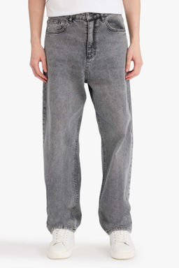 Джинсовые брюки Baggy Fit с широким узором и нормальной талией, широкие брюки - Defacto фото 17