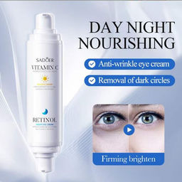 SADOER 2 В 1 Дневной и ночной омолаживающий крем для кожи вокруг глаз против морщин, от темных круго  фото 2