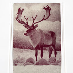 Полотенце махровое 6с102.413ж1 Фото-олень(кр.дерево1) 81х160см