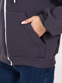 Толстовка Джерри  женская на молнии из футера с начесом Серая - Амавес-текстиль фото 5