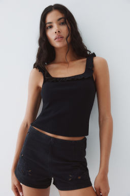 Top con ribete de volantes - H&m фото 4