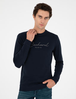 Темно-синий свитшот стандартного кроя - Cacharel фото 3